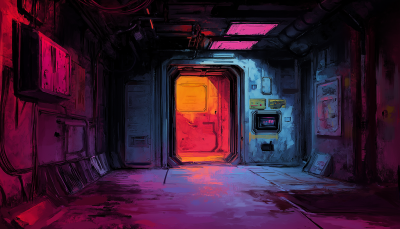 Deserted Asteroid Mining Facility Airlock