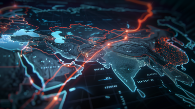 Futuristic Silk Road Map