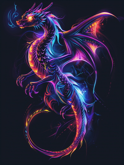 Neon Dragon Glow