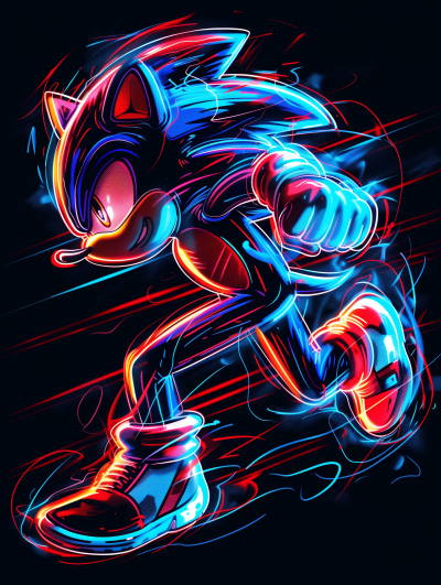 Neon Sonic the Hedgehog