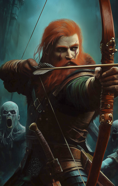 Firing a longbow at undead creatures