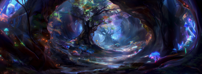 Dryad Forest Grove in a Large Cave