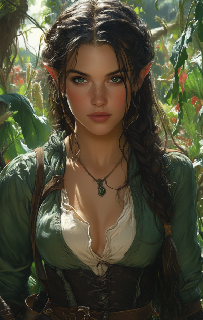 Druidic Farmer Woman Elf