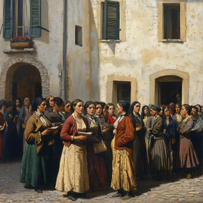 Women Voting in 1859 Italy