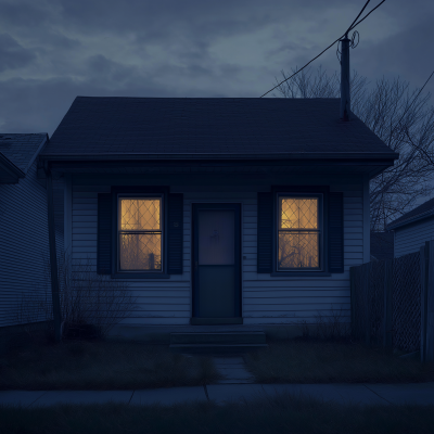 Locked House at Night
