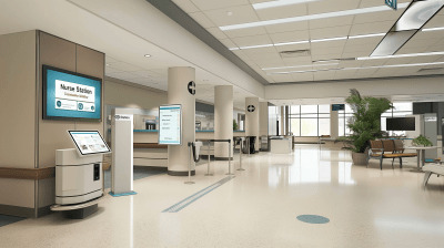 Modern Hospital Nurse Station with Self Check