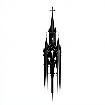 Gothic Castle Spire Logo