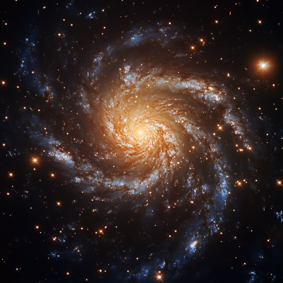 Complex Spiral Galaxy