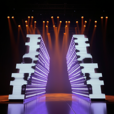 Pixel-themed LED Screen Stage Design