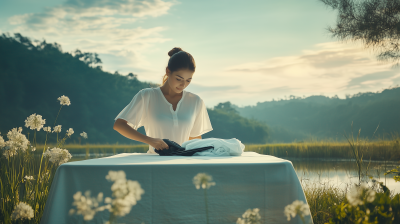 Modern Woman Ironing