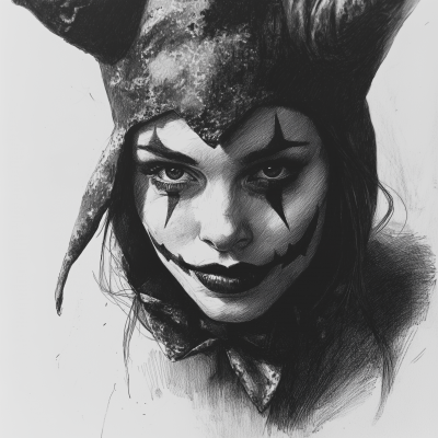 Female Jester Illustration