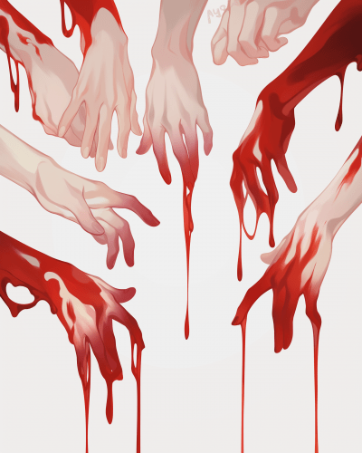 Red Paint Hands