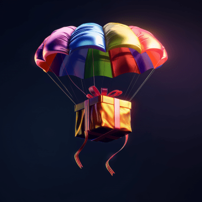 Vivid Color Gift Box Parachute