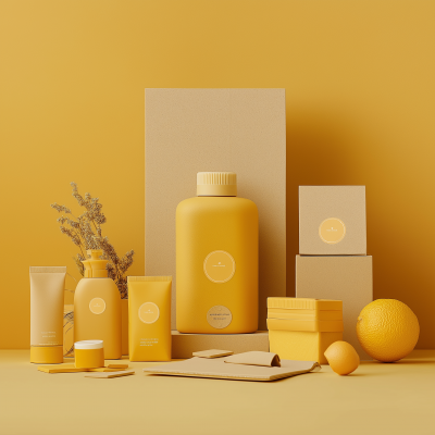 Yellow Color Scheme Packaging Mood Board