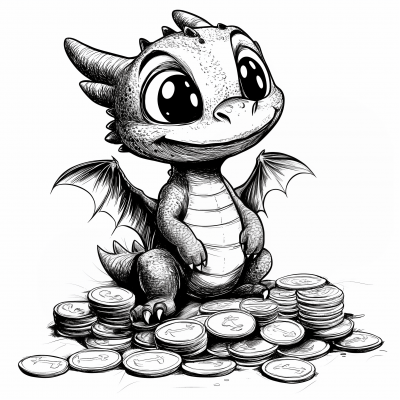 Dragon on a Pile of Coins