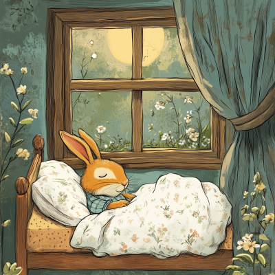 Sleeping Hare by the Window