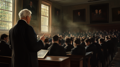 Vintage Lecture Hall Painting