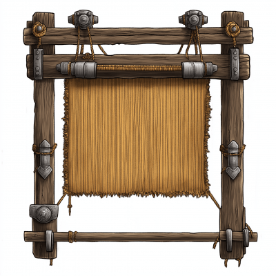 Medieval Loom for Golden Silk