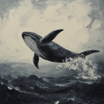 Whale oil paint in the sea