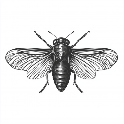 Cicada Stencil Design