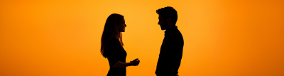 Arguing Couple Silhouette