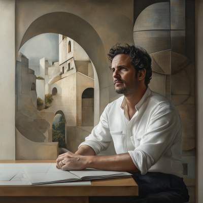 Photorealistic Modern Italian Male Architect