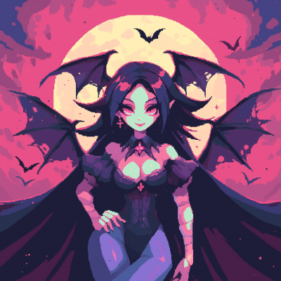 Symmetrical Vampire Pixel Art