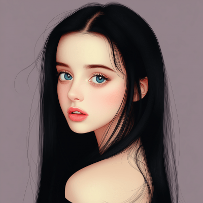 Young Woman Illustration