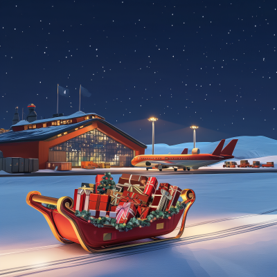 Christmas Sleigh with Presents