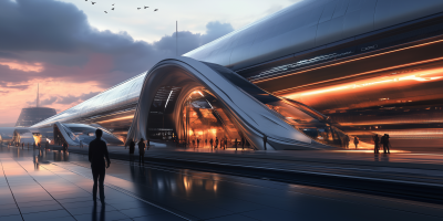 Futuristic Railway Station