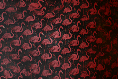 Vintage Flamingo Wallpaper Pattern