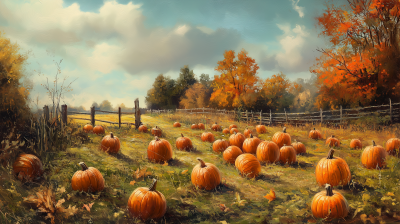 Green Pumpkin Field