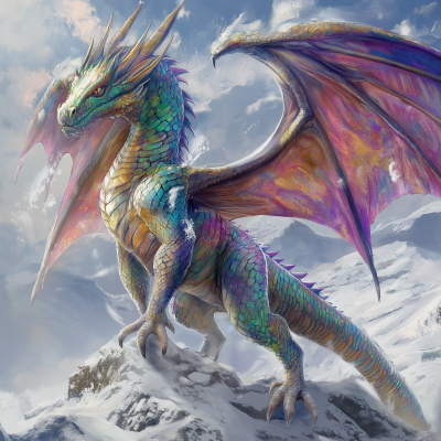 Gigantic Dragon in the Snow