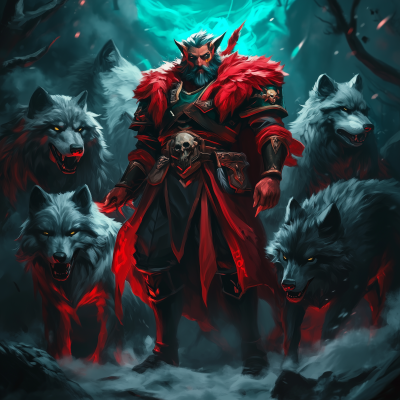 Dota 2 Hero with Wolves