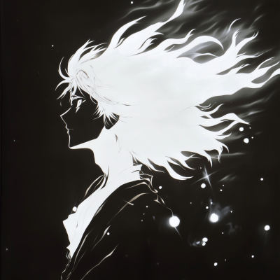 Silhouette of White Haired Gojo Satoru