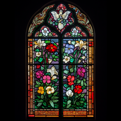 Stained Glass Floral Design