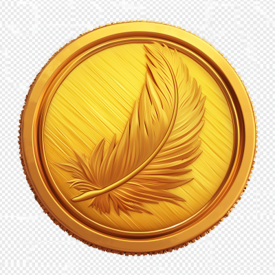 3D Phoenix Feather Coin