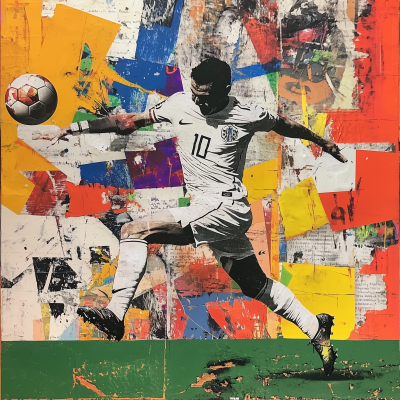 Contemporary Football Collage