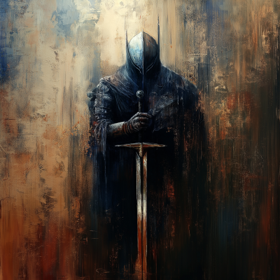 Abstract Knight with Sword