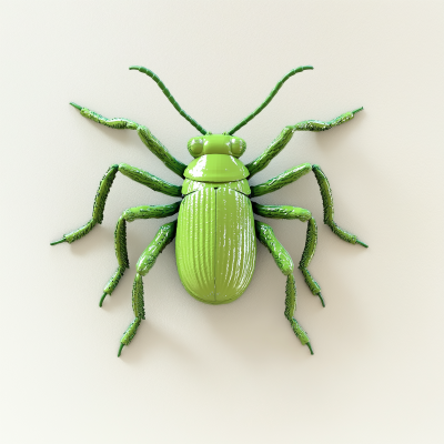 Green Bug 3D Render