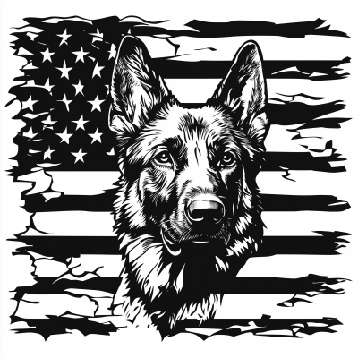 German Shepherd Patriot