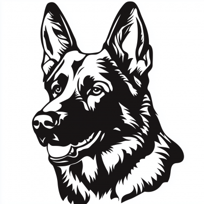 German Shepherd Silhouette