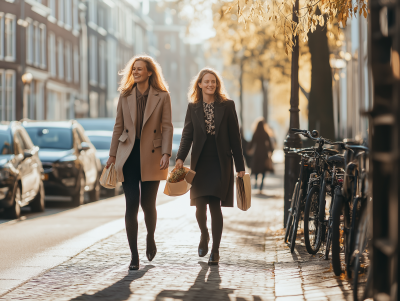 Professional Women with Lunch in Dutch City