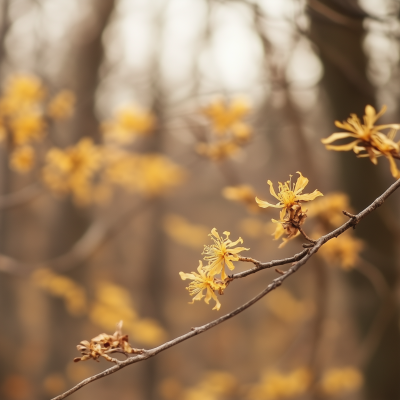 Close-up of Hamamelis Virginiana