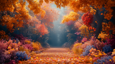 Whimsical Autumn Forest