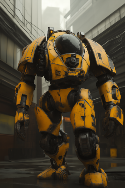 Giant Yellow and Black Robot