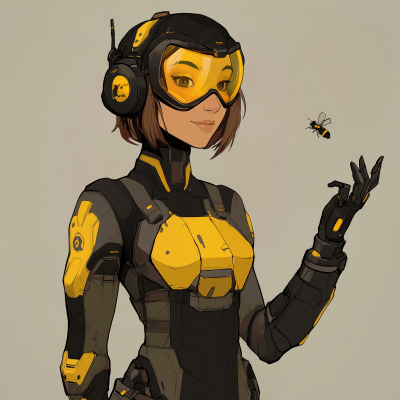 Futuristic Female Mecha Pilot