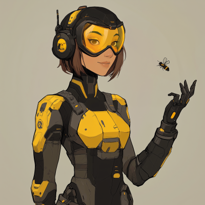 Futuristic Female Mecha Pilot