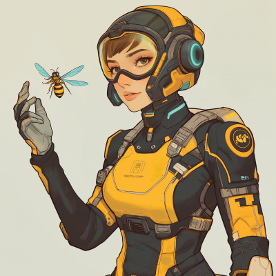 Futuristic Female Mecha Pilot