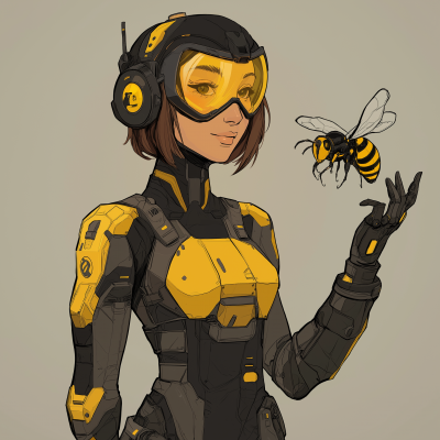 Futuristic Female Mecha Pilot